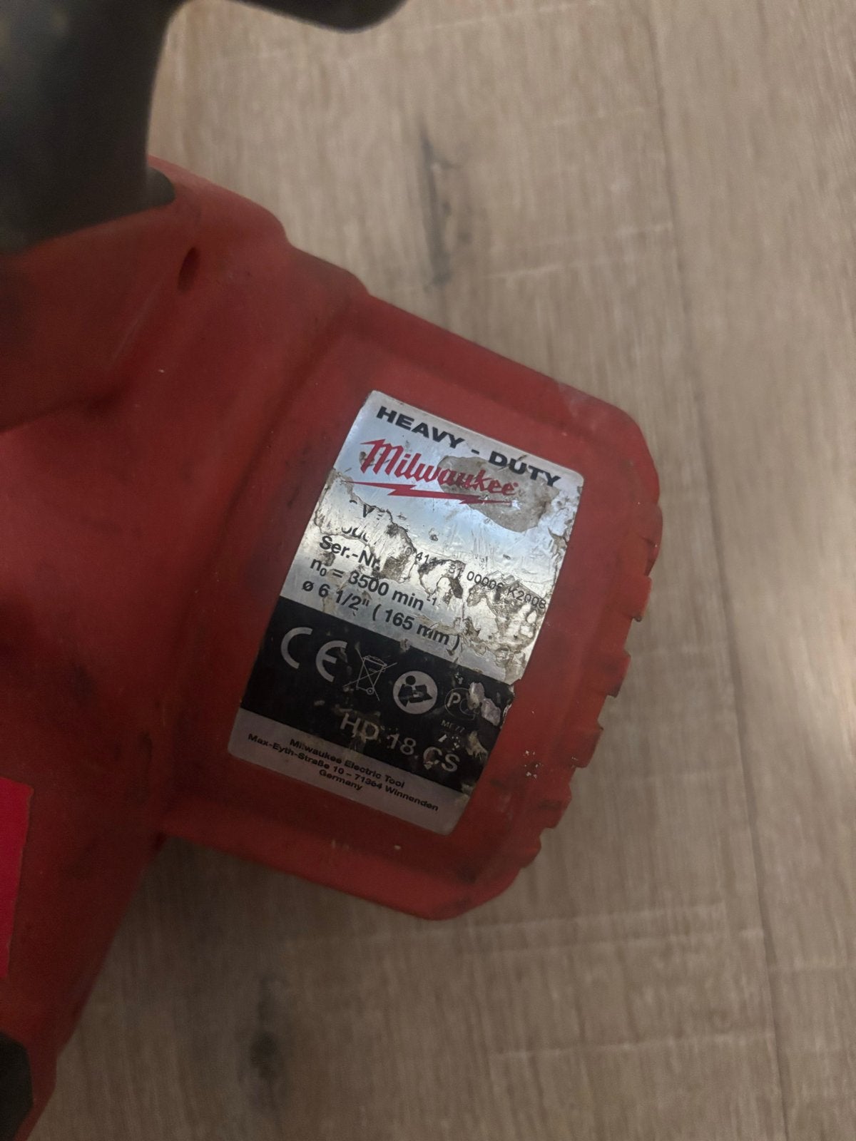Milwaukee Cirkelzaag HD18 CS - Defect voor onderdelen/repara, Ophalen of Verzenden, Gebruikt, Cirkelzaag