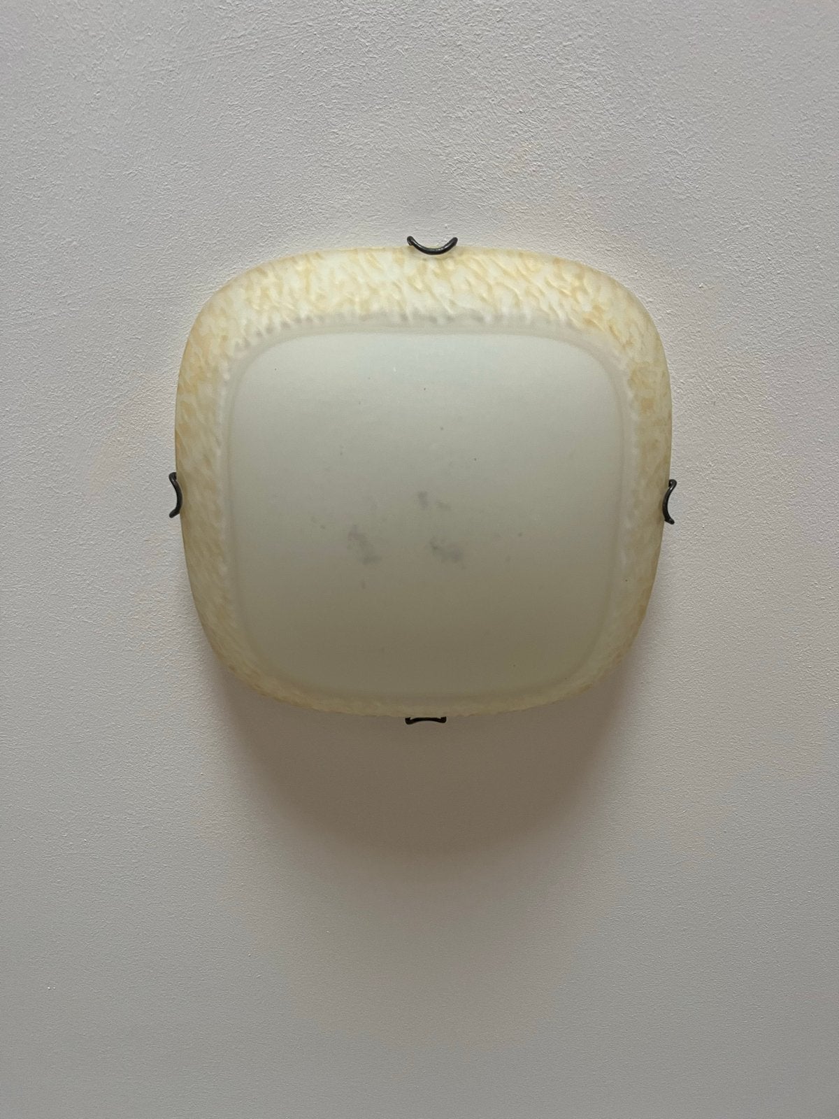 2 stuks: Plafondlamp met glazen kap, Ophalen, Overige merken, Gebruikt, Beige