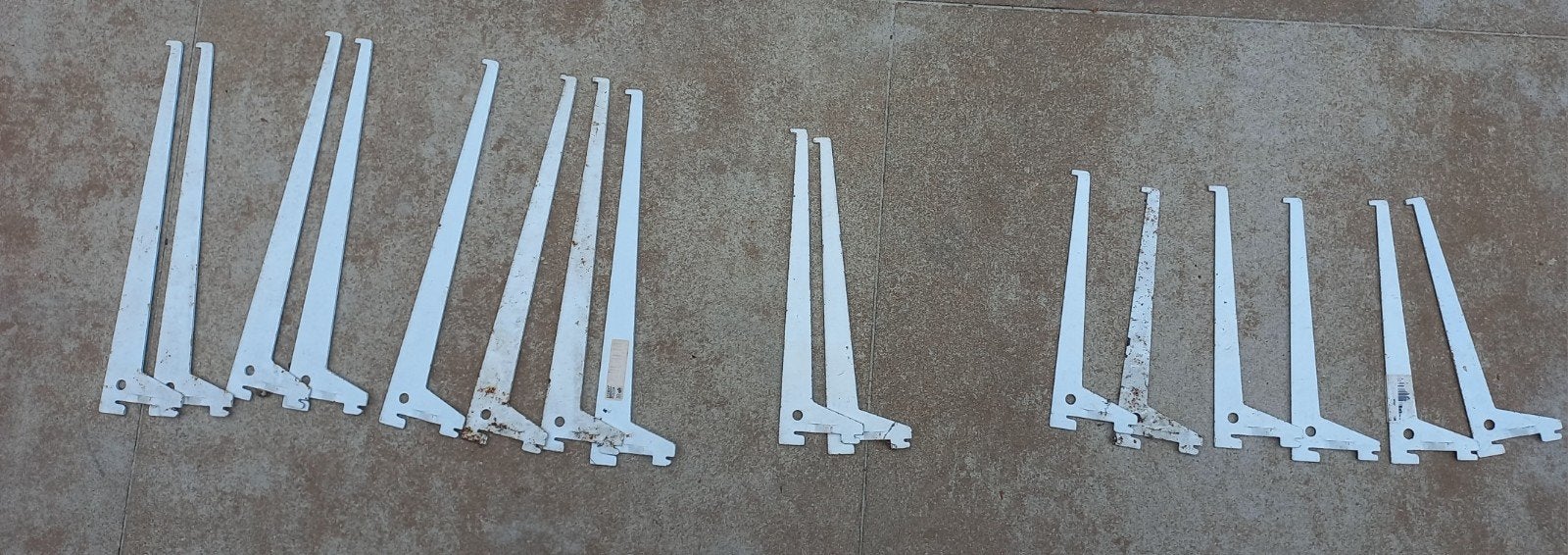 Aantal witte schapdragers, 3 maten, Ophalen of Verzenden, Gebruikt