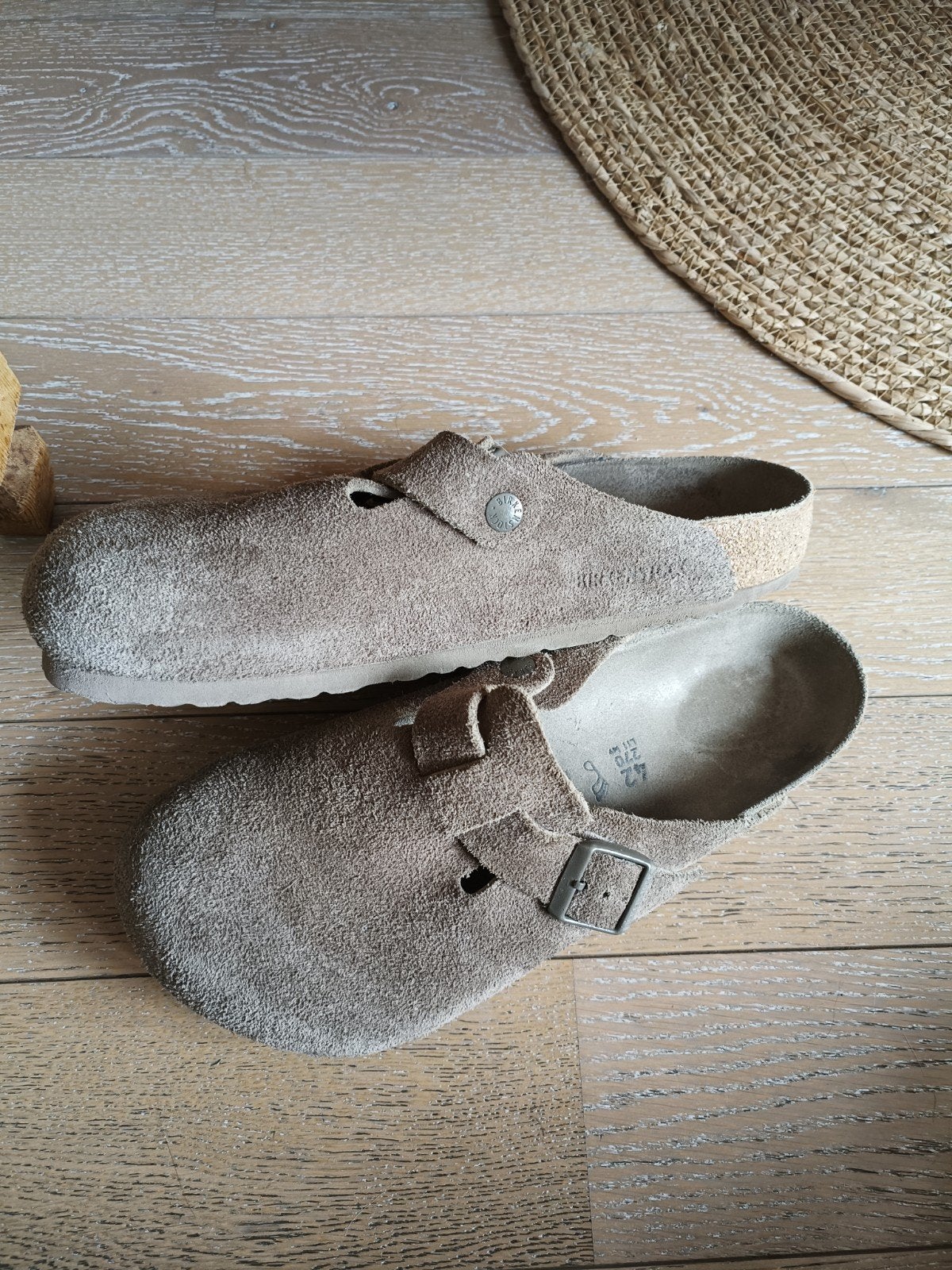Birkenstock Boston  Maat 42 Normaal - Taupe Suède, Overige kleuren, Klompen, Ophalen of Verzenden, Birkenstock