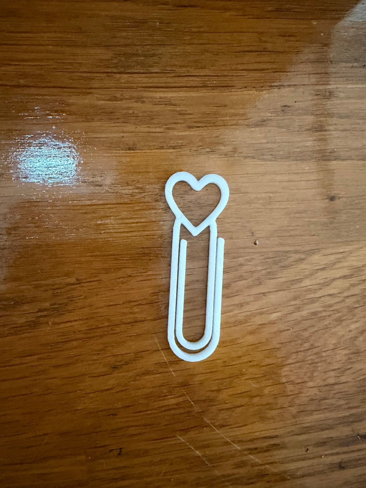 3d geprinte paperclips in vorm van een harte