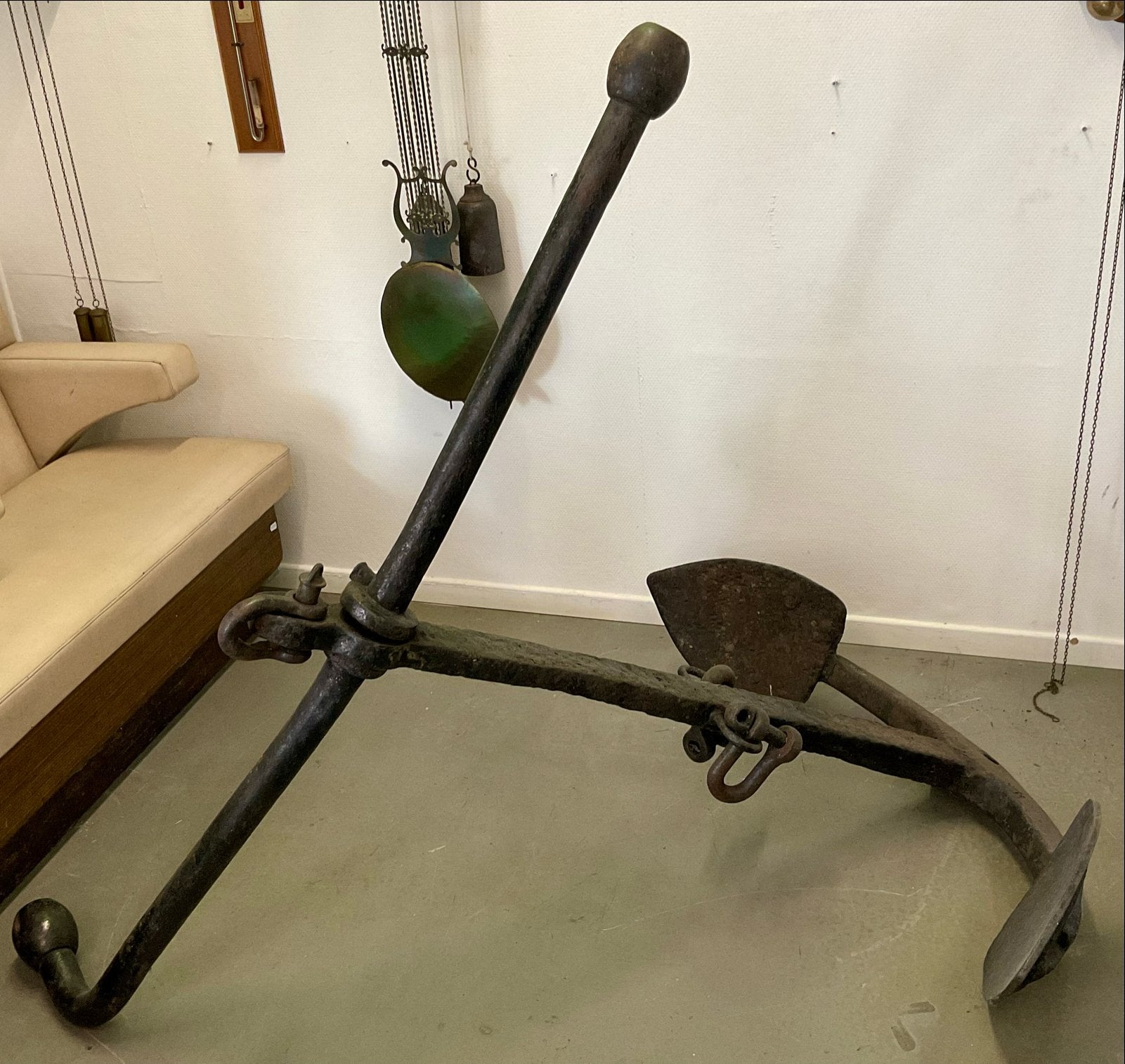 Groot decoratief vintage anker, gietijzer # 397, Ophalen