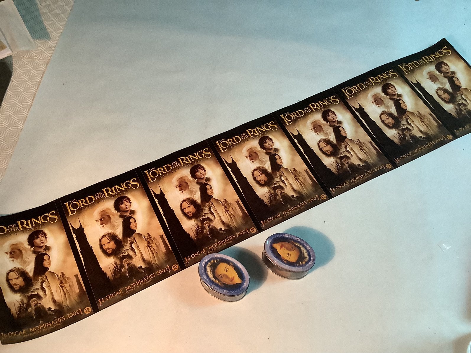 LORD OF THE RINGS   VIDEOTHEEK POSTER +2 blikken doosjes, Ophalen of Verzenden, Zo goed als nieuw, Overige typen