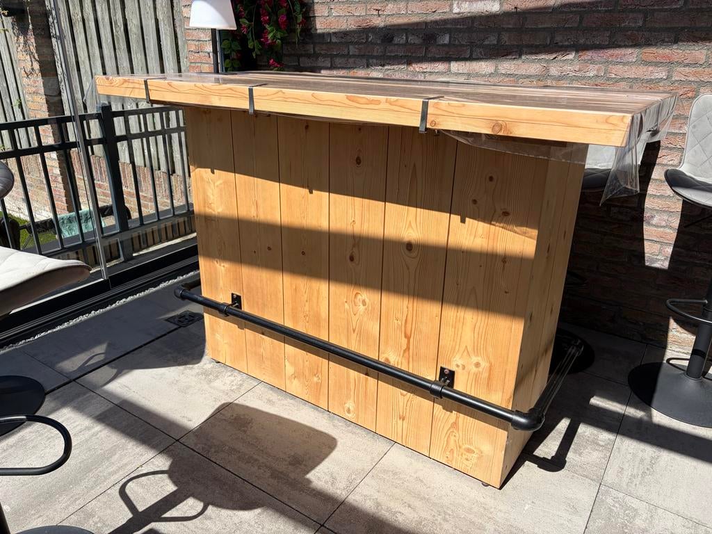 Houten Bartafel 160x80 cm - Zo goed als nieuw, Ophalen, Zo goed als nieuw