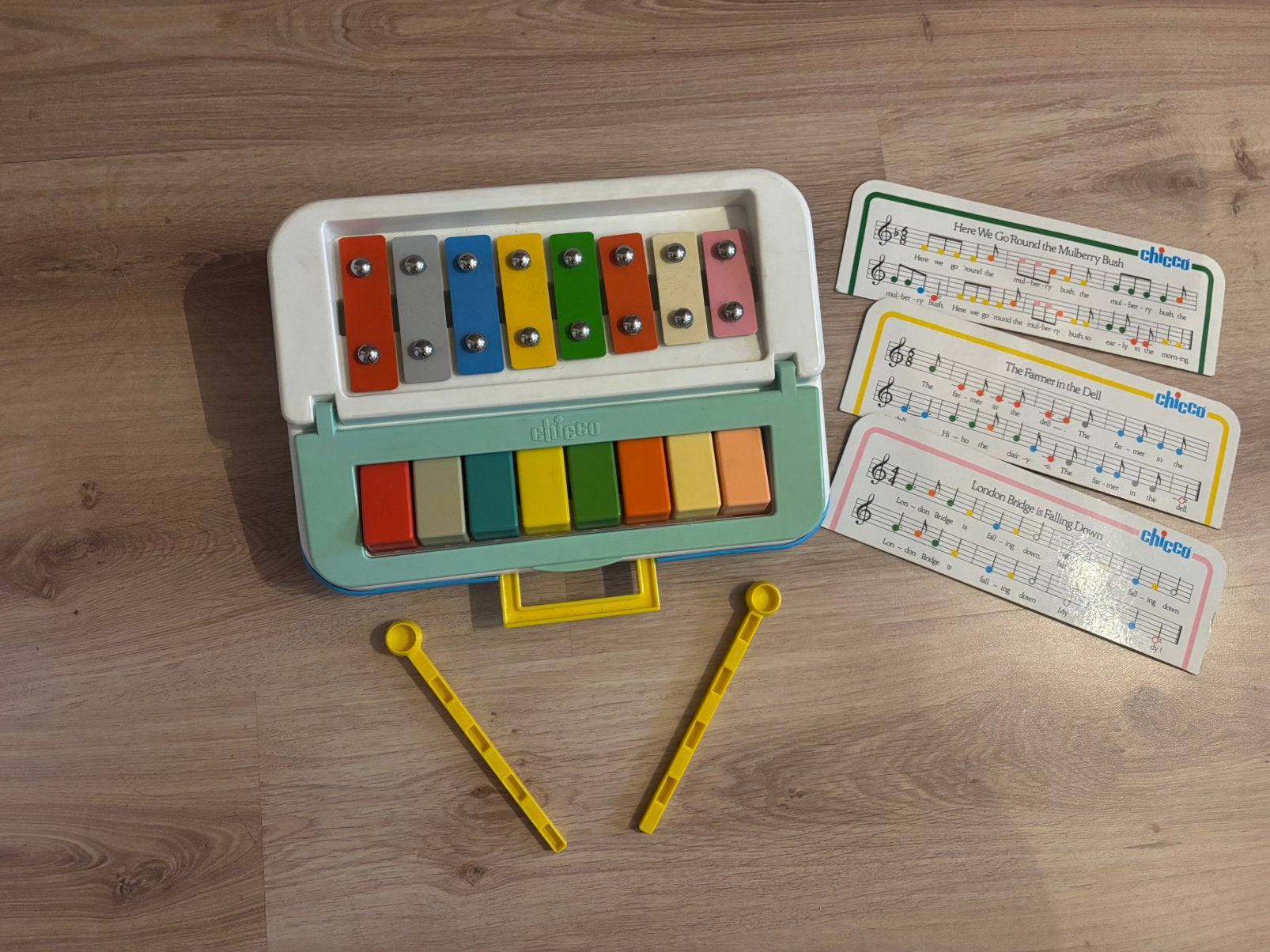 Vintage Chicco piano xylofoon, Ophalen of Verzenden, Gebruikt