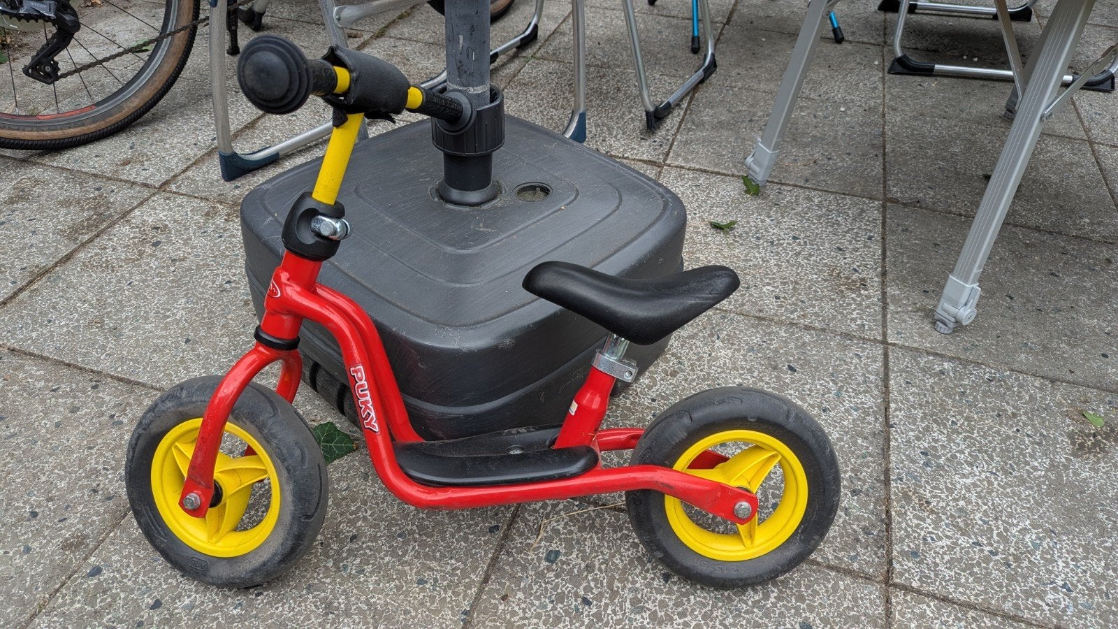 Puky loopfiets rood/geel, Ophalen, Gebruikt, Minder dan 16 inch