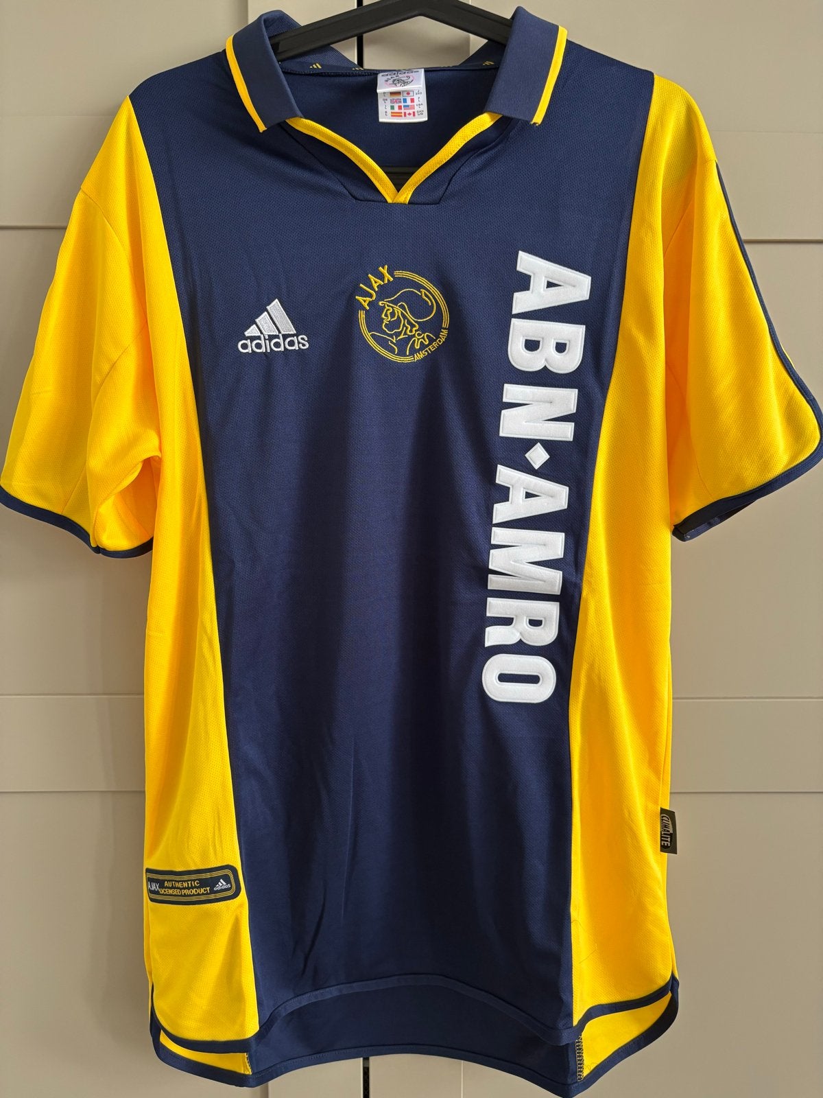 Retro Ajax uitshirt Van der Meyde adidas xl vintage, Geel, Ophalen of Verzenden, Voetbal, Maat 56/58 (XL)