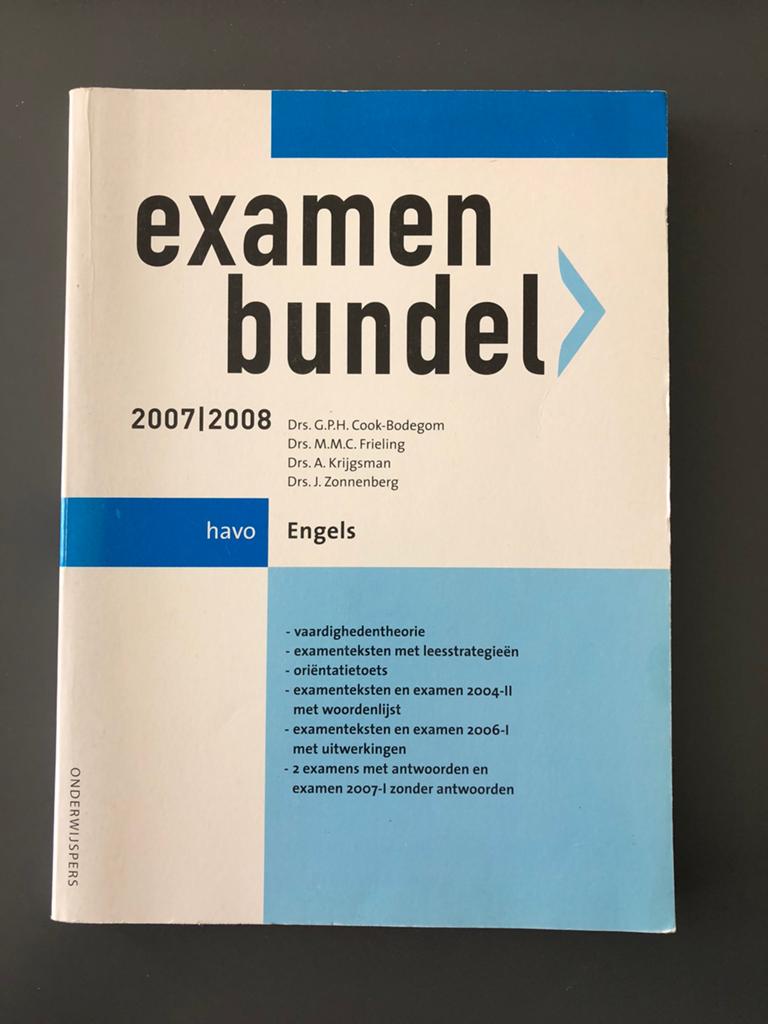 Havo Engels Examenbundel, Ophalen, Gelezen, HAVO, Engels