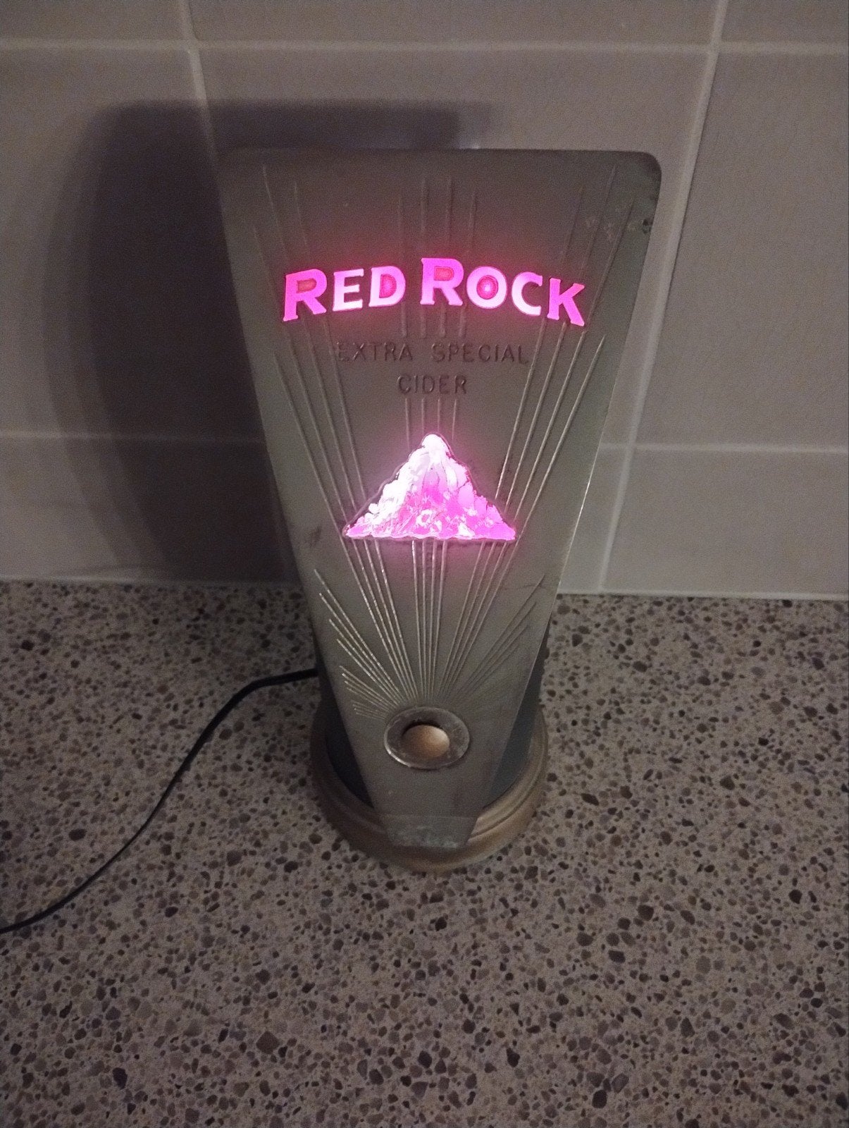 Verlicht Red Rock bier tap front, Ophalen of Verzenden, Gebruikt, Reclamebord, Plaat of Schild, Overige merken