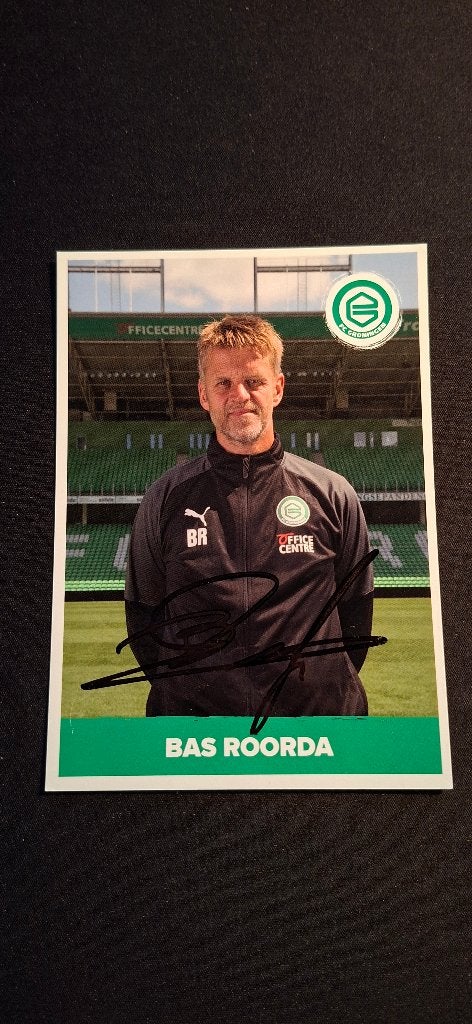 Spelerskaart met handtekening; Bas Roorda # FC Groningen, Ophalen of Verzenden, Nieuw, Overige binnenlandse clubs, Spelerskaart