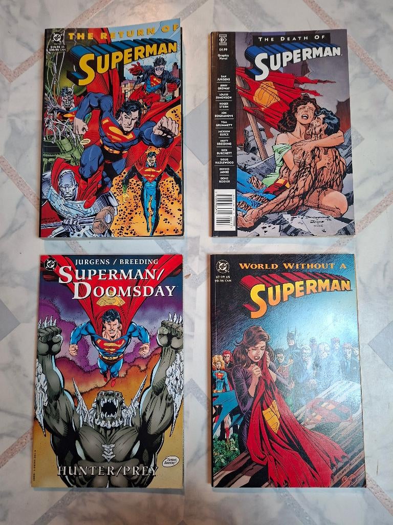 Superman comics: The Death of Superman en meer, Meerdere comics, Ophalen of Verzenden, Gelezen, Amerika