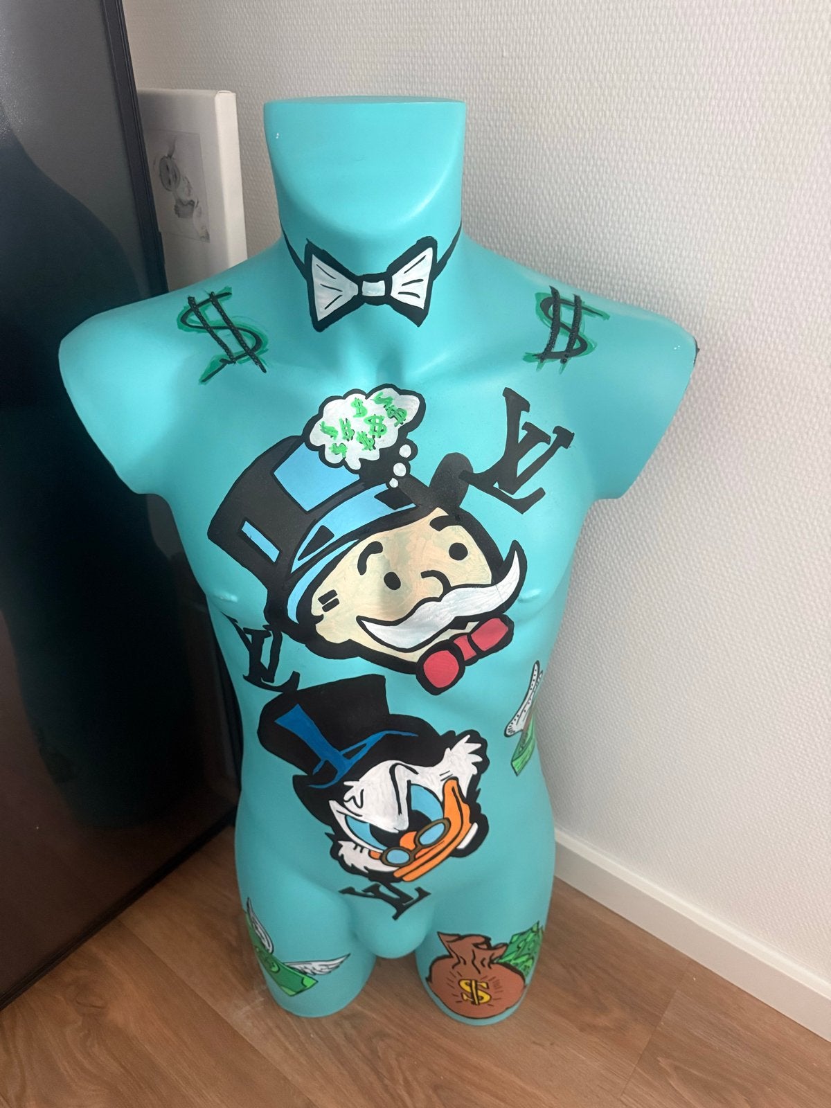 Unieke handgeschilderde torso - Pop Art stijl, Ophalen, Overige onderwerpen, Buste, Kunststof
