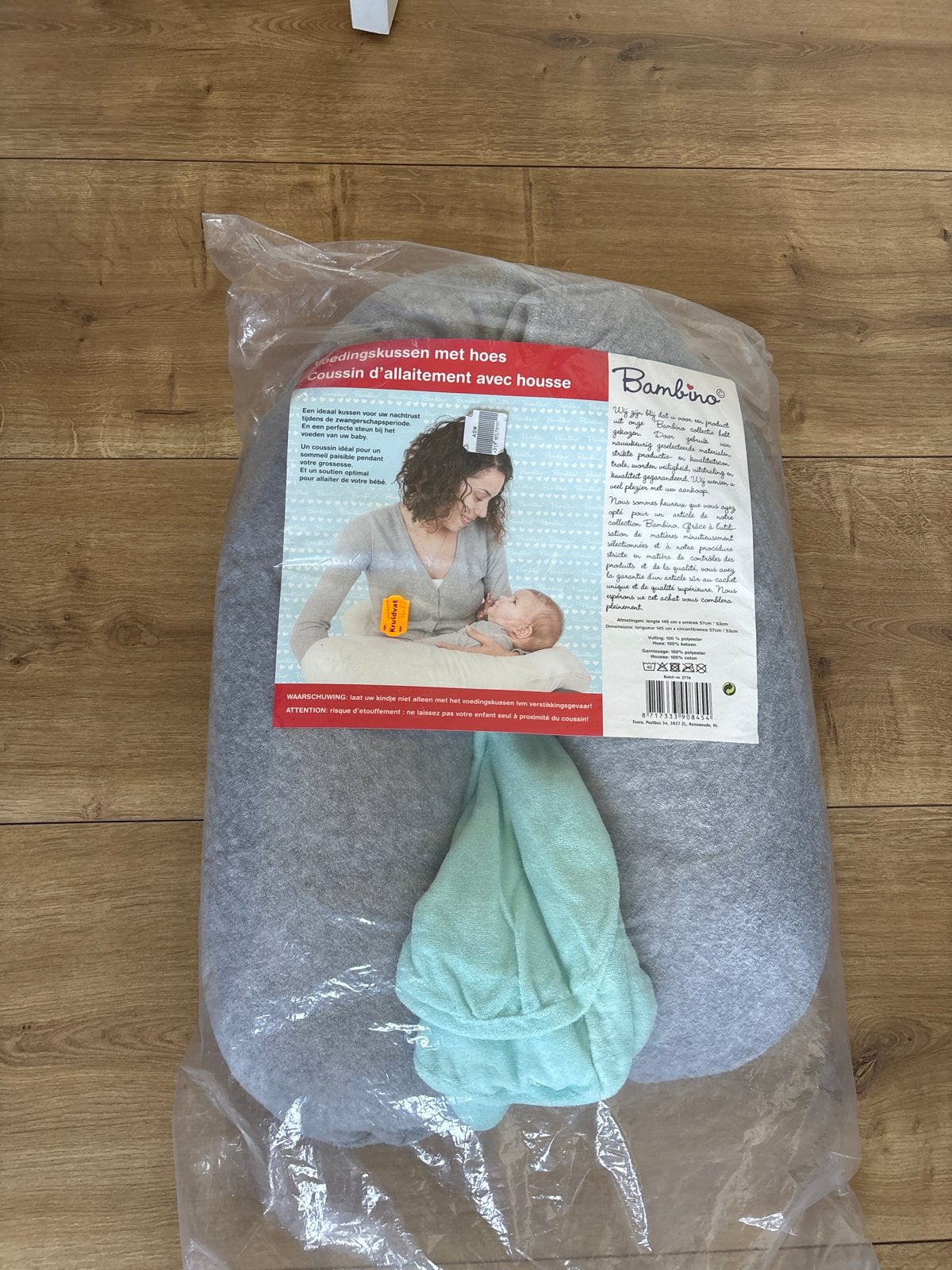 Bambino Voedingskussen met hoes - Grijs, Ophalen, Zo goed als nieuw