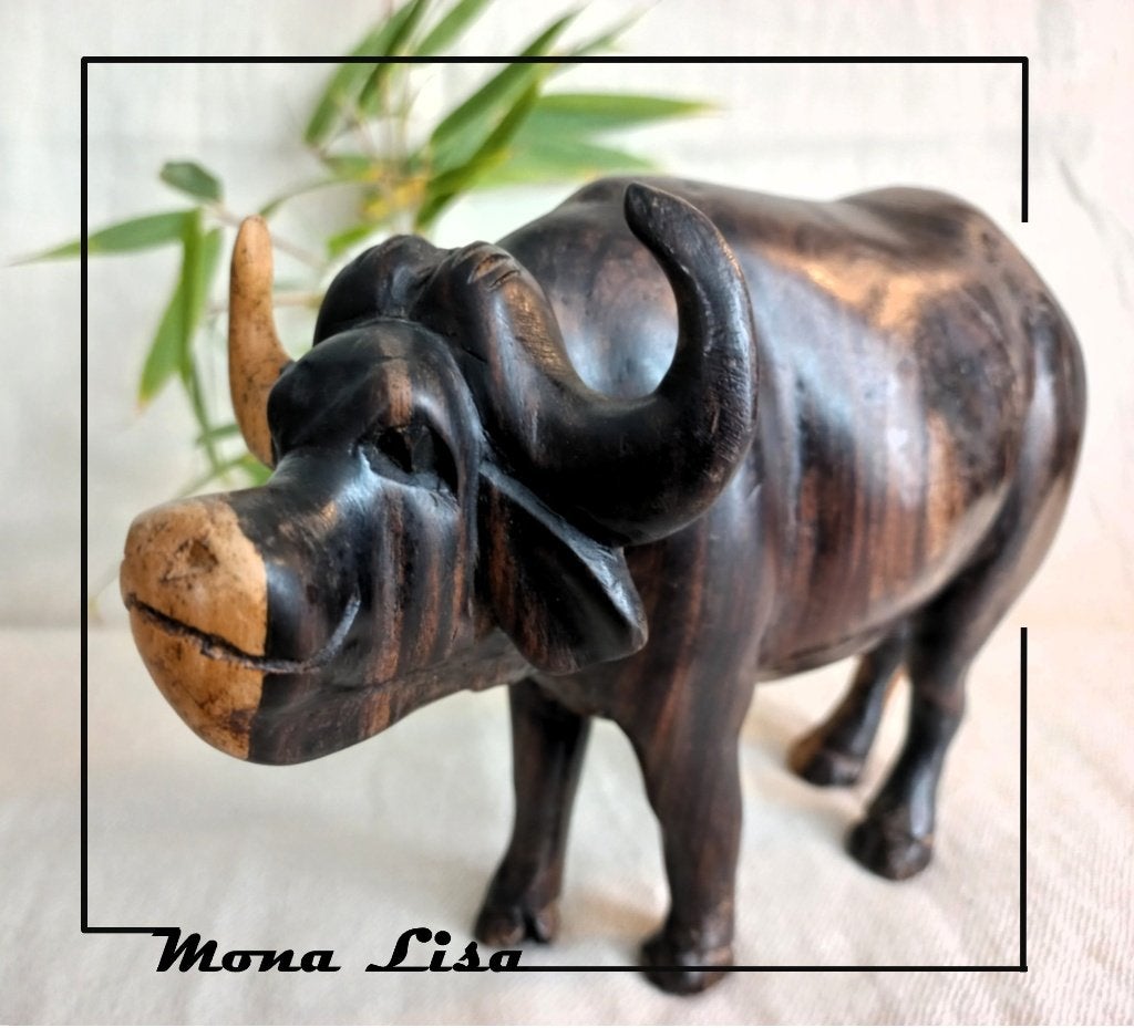 Houten waterbuffel – Kenia, 19 cm lang, Ophalen of Verzenden, Dier