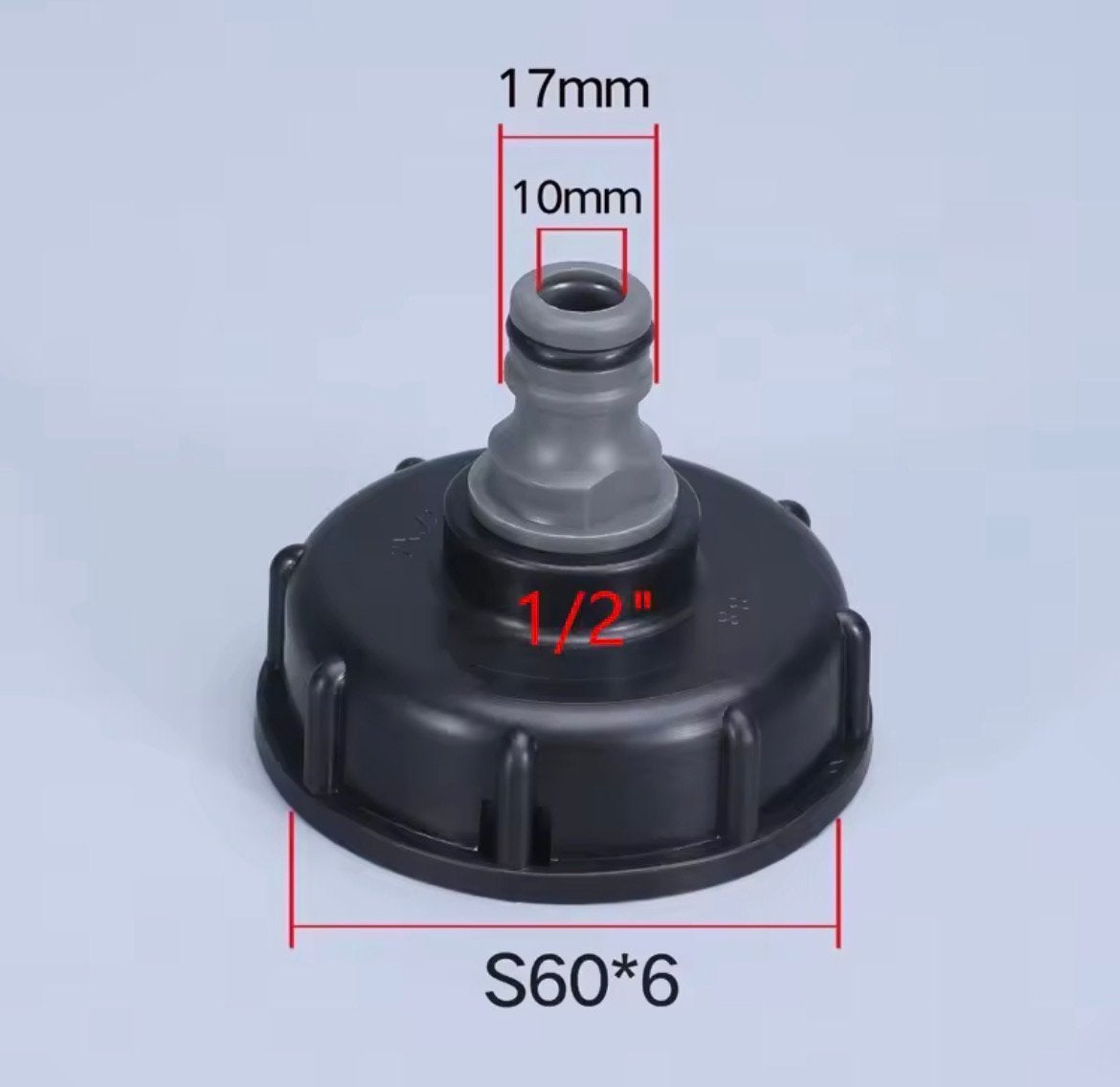 IBC adapter t.b.v. aansluiten (tuin)slang op regenton, Ophalen of Verzenden, Nieuw, Kunststof