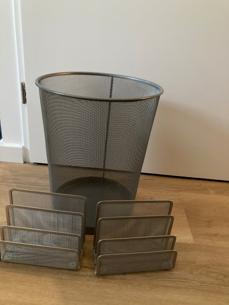 prullenbak, metaal, Huis en Inrichting, Minder dan 10 liter, Ophalen, Metaal