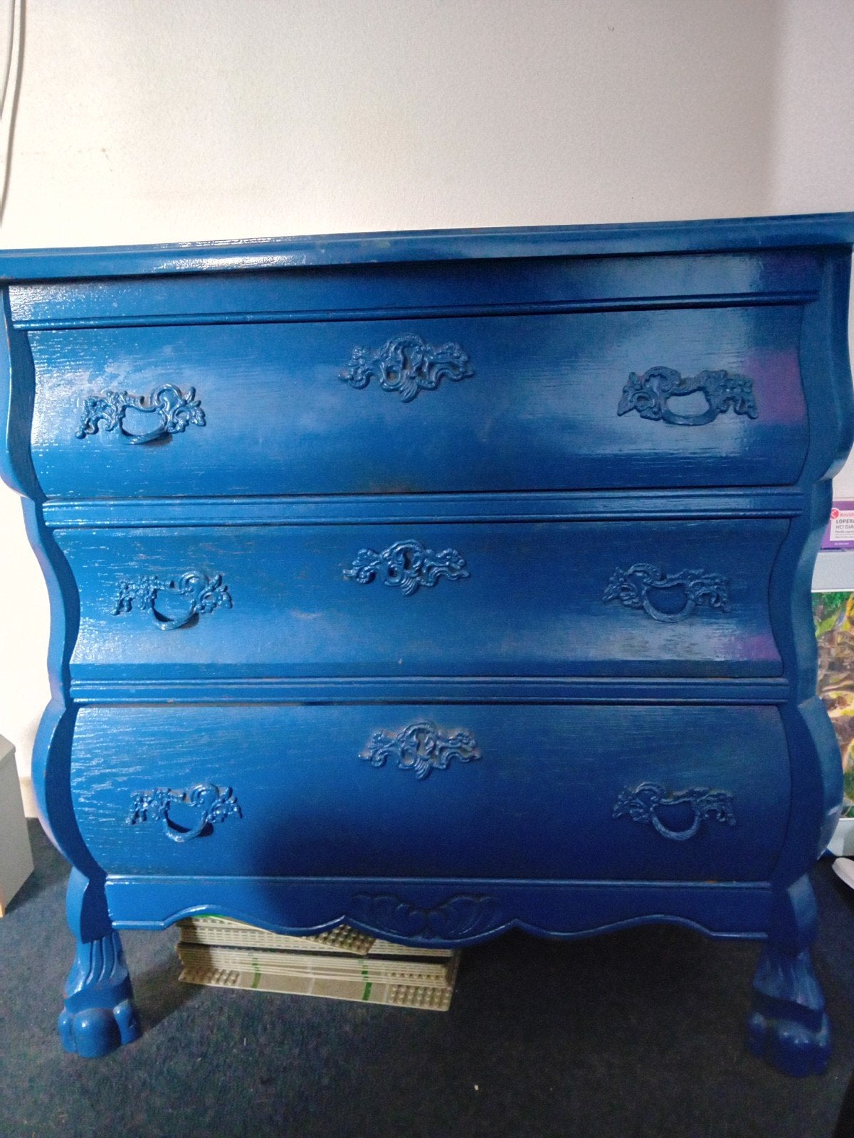 vintage  ladekast met 3 lades - 65x36 cm, Ophalen of Verzenden