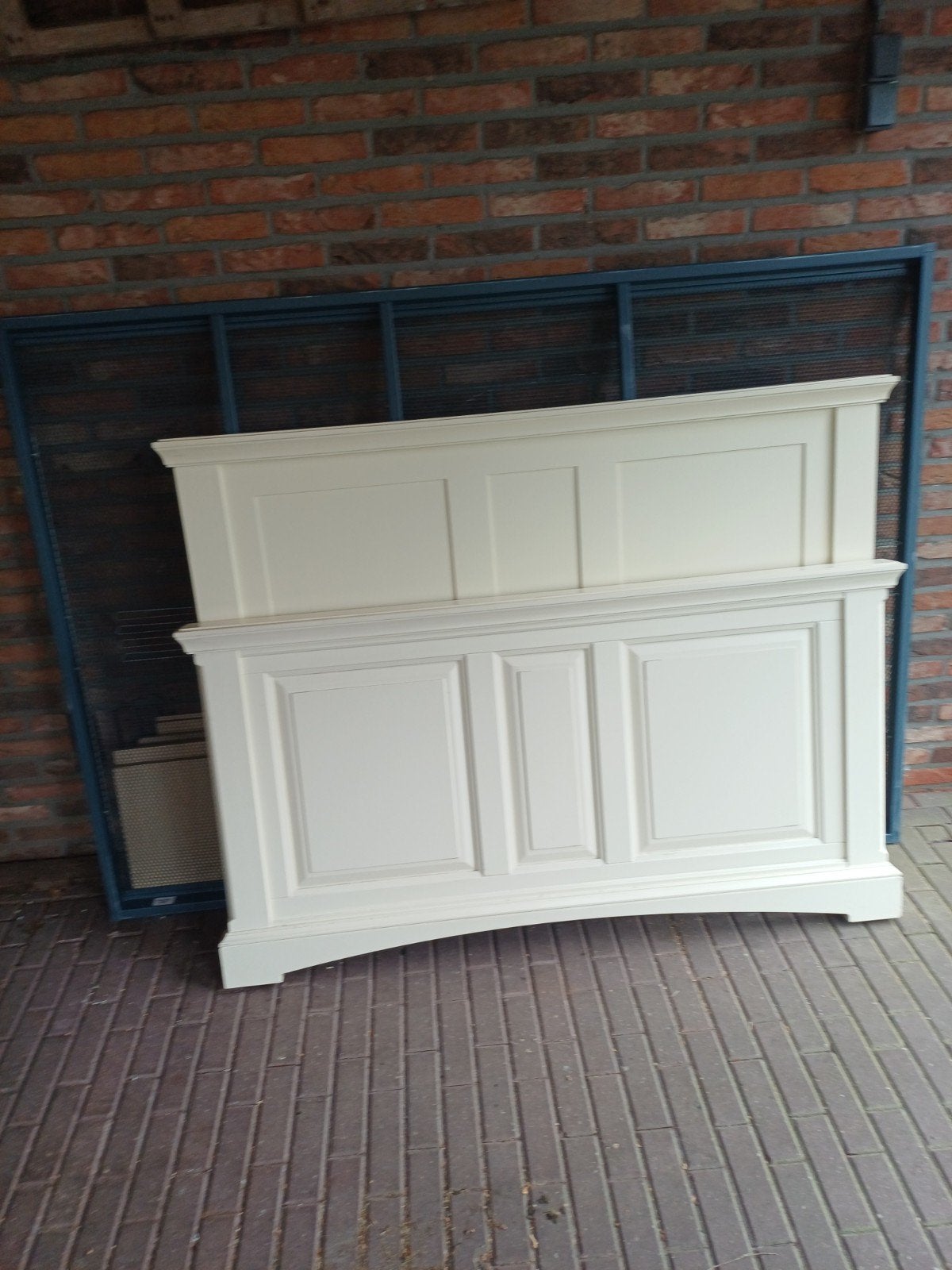 Te koop 2pers bed 140x200, Ophalen, Wit, Tweepersoons, 140 cm