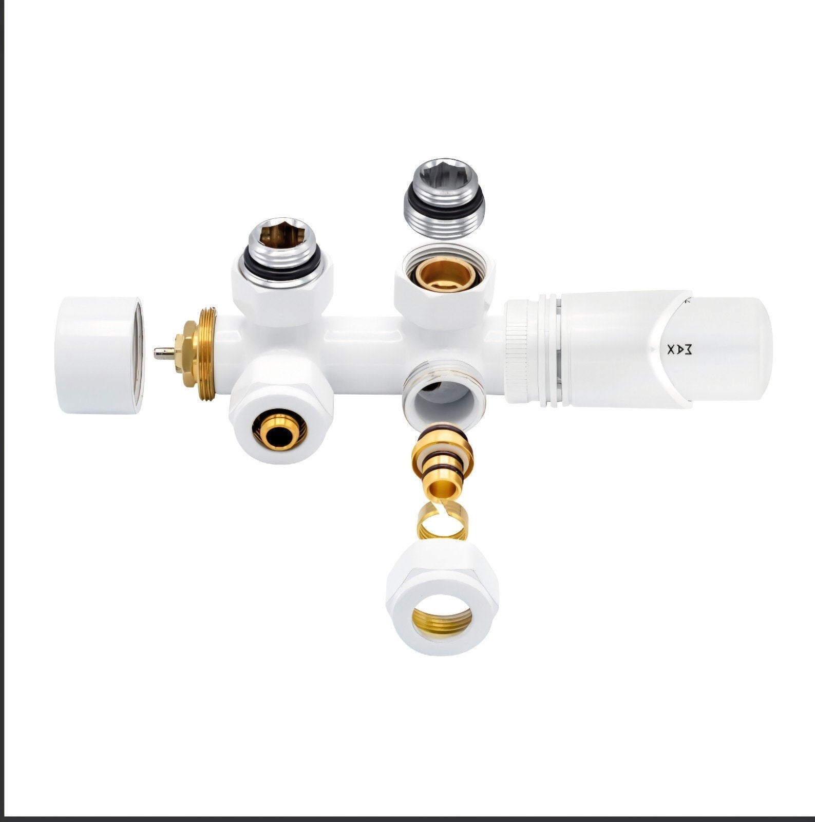 Thermostatisch ventiel voor radiator, wit, nieuw, Thermostaat, Minder dan 30 cm, Nieuw, Minder dan 60 cm