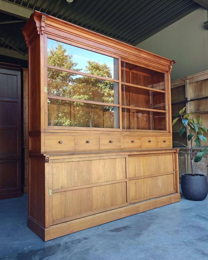 Antieke winkelkast | Art deco | Servieskast #3560, Huis en Inrichting, Gebruikt, -, 200 cm of meer, -