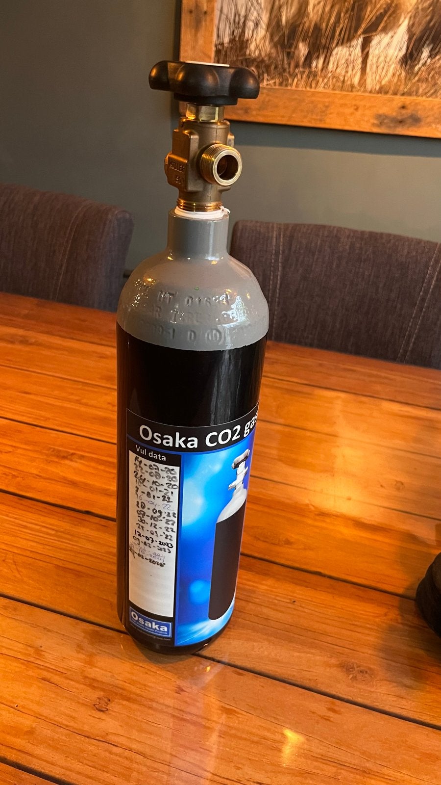 Osaka CO2 fles (2KG) - leeg, Ophalen of Verzenden, Gebruikt, CO₂-systeem, Osaka