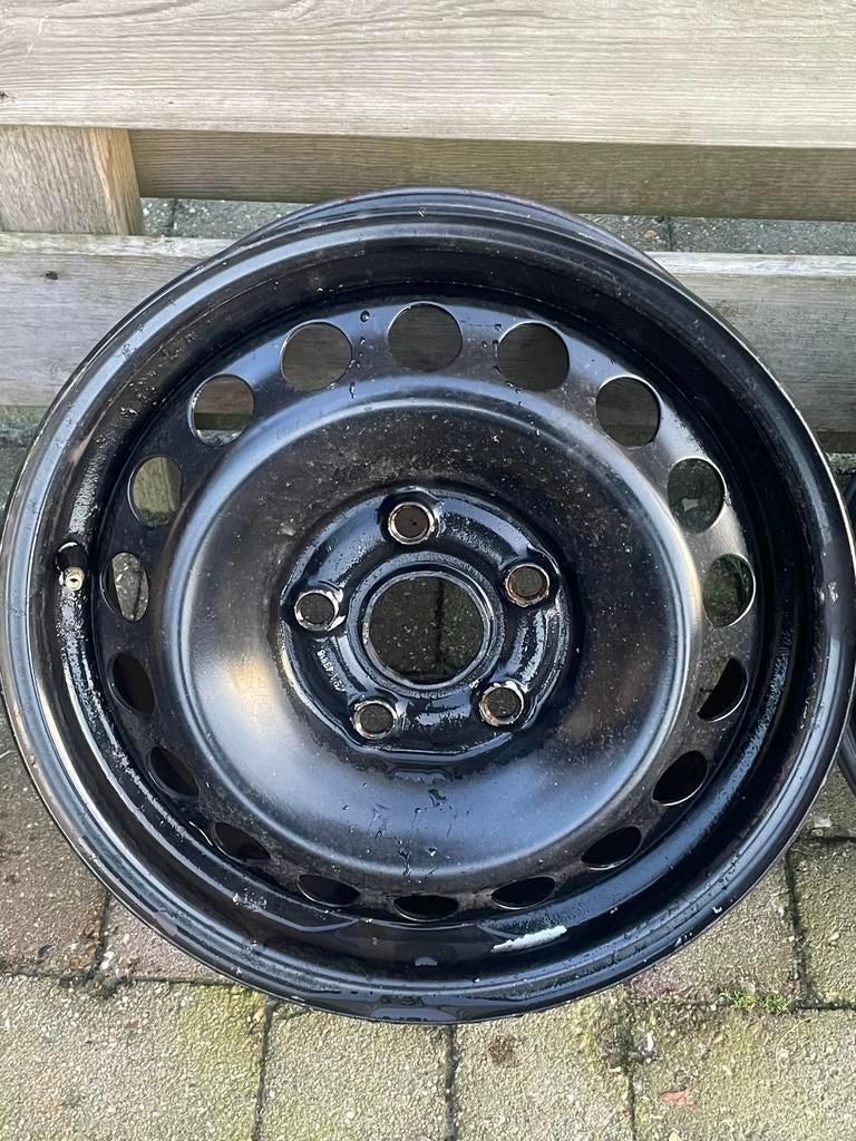 Nette set 15 inch stalen velgen 5x112 ET47 naaf 57,1mm, Auto-onderdelen, Banden en Velgen, Ophalen, Gebruikt, 15 inch, Velg(en)