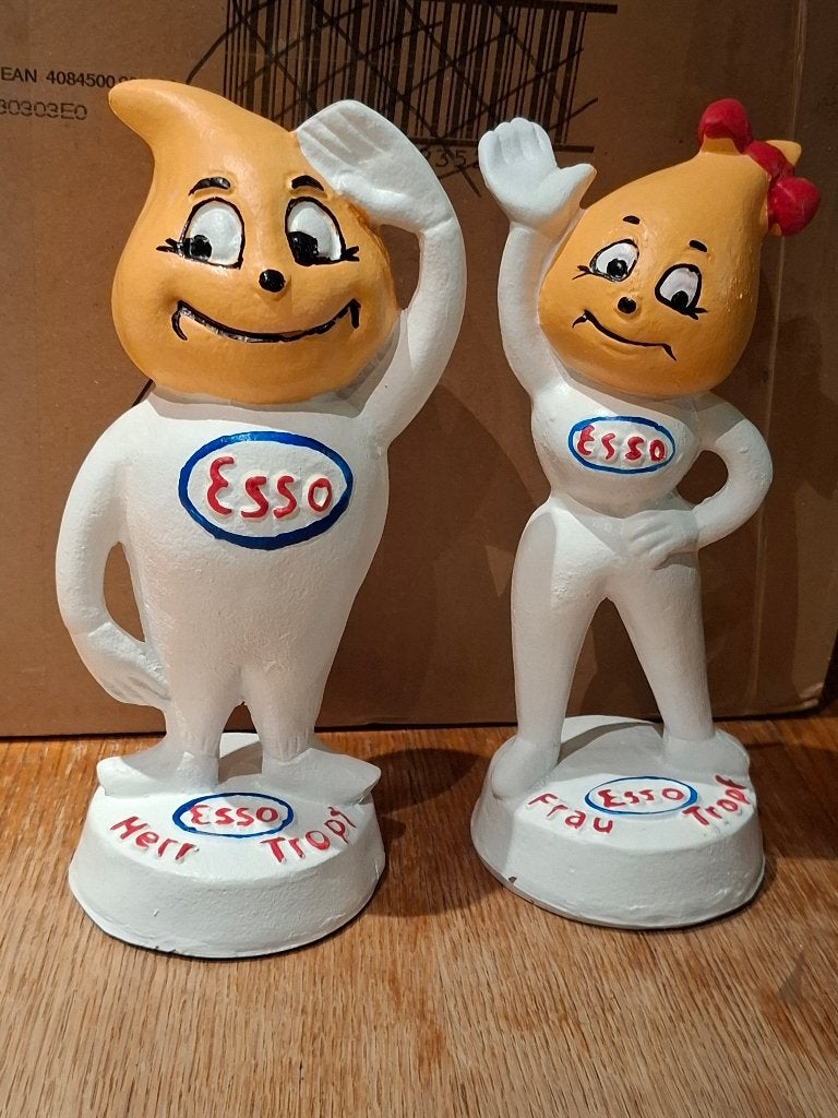 Gietijzeren beelden Esso mannetje en vrouwtje, Ophalen of Verzenden, Nieuw, Auto's