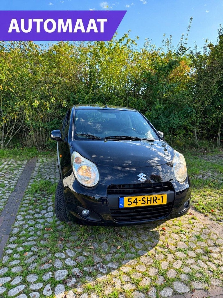 Suzuki Alto 1.0 Automaat 2011 Zwart met Airco, Stof, 4 stoelen, Origineel Nederlands, Bedrijf