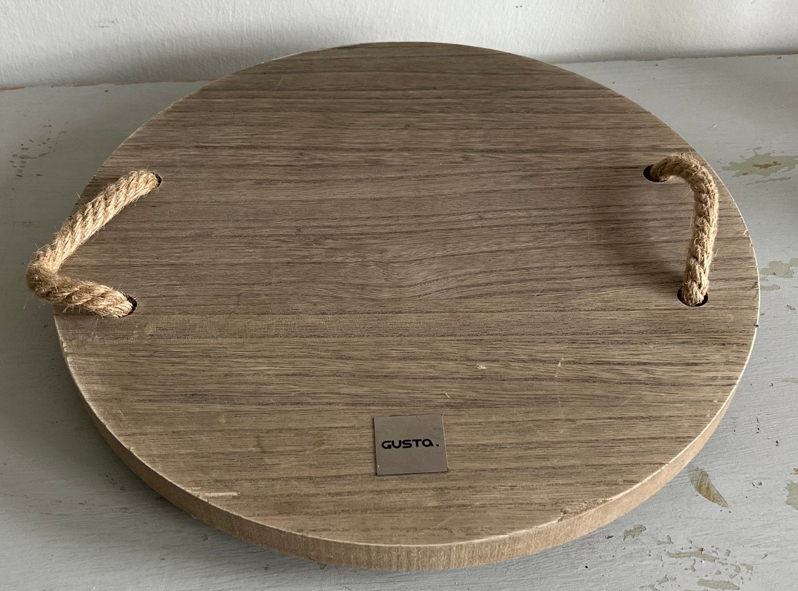 Gusta plateau / plank, Ophalen of Verzenden, Zo goed als nieuw, Rond, Hout