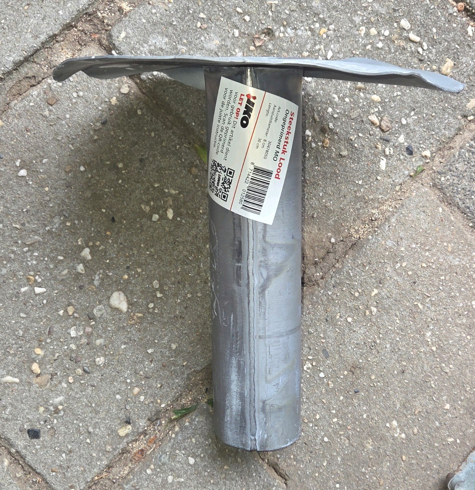 4 loden dakdoorvoer Onderuitloop 80mm - Nieuw, Ophalen of Verzenden, Nieuw, Overige materialen, 60 tot 80 mm
