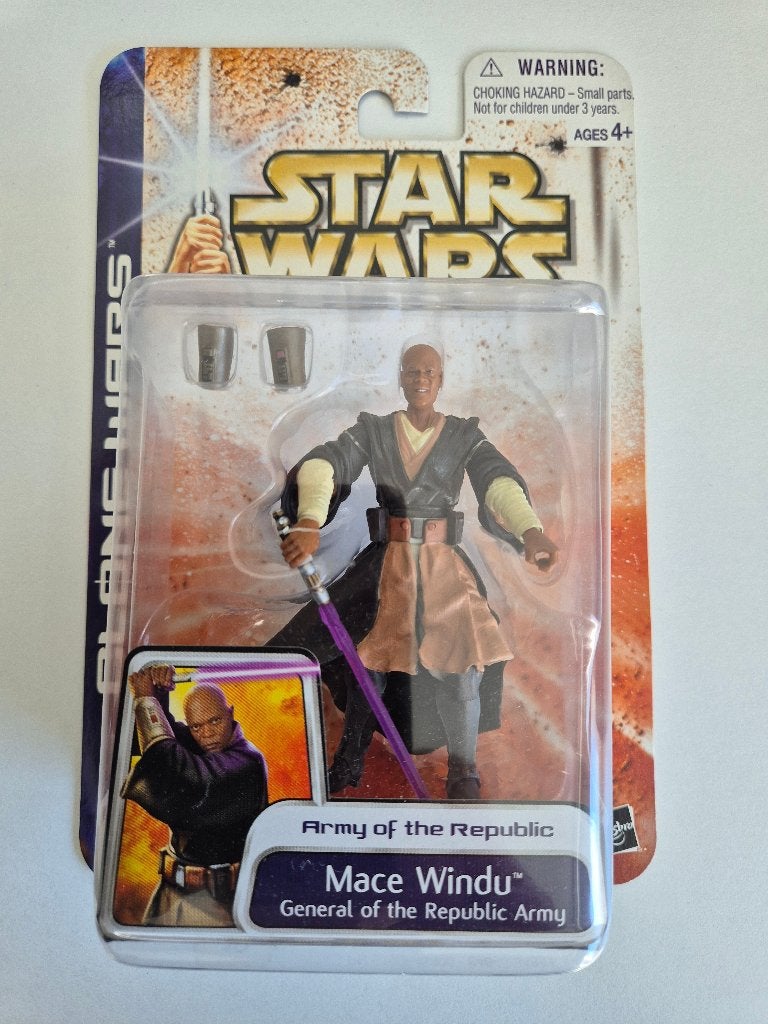 Star Wars CW 2003 Mace Windu Republic General, Ophalen of Verzenden, Nieuw, Actiefiguurtje