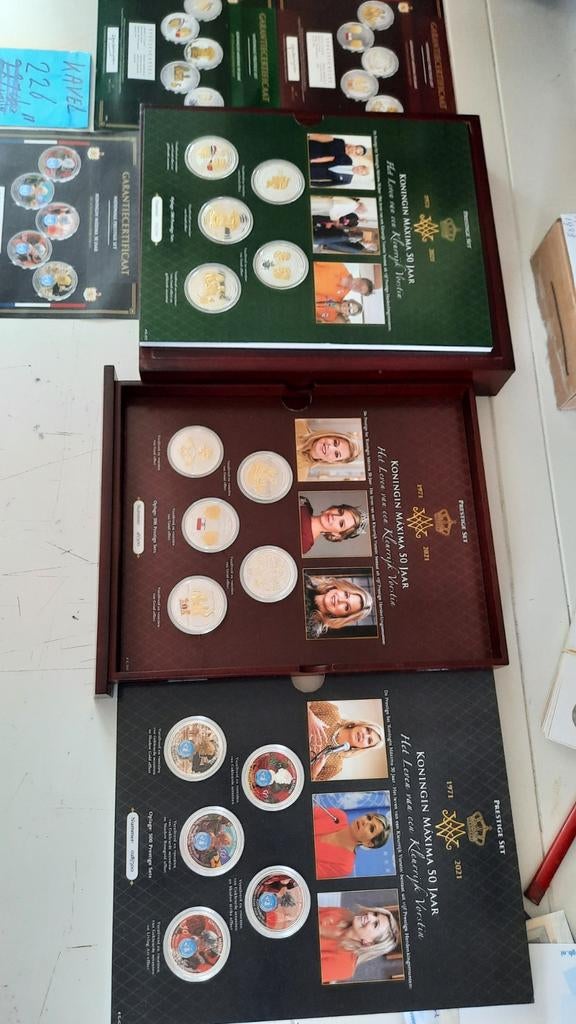 Edelcollectie Koningin Máxima 50 jaar - Verz. in cassette, Koningin Beatrix, Overige waardes, Geboorte of Huwelijk, Verzenden