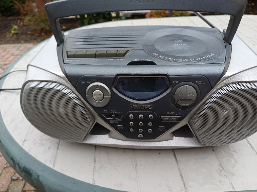 draagbare radio cassette- en cd speler, Ophalen, Gebruikt, Radio, Met cd-speler