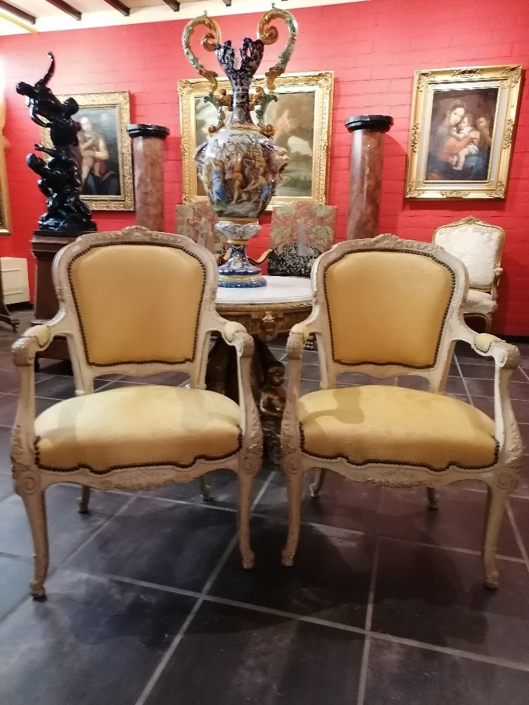 paar antiek frans gestoken zetels, Ophalen