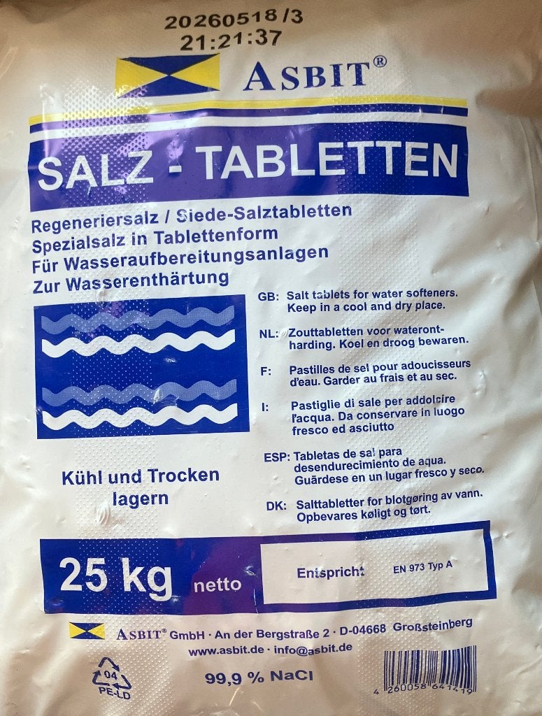 Nog maar 4 zakken Onthardingszout 25Kg per zak, Witgoed en Apparatuur, Waterontharders, Ophalen, Nieuw, Elektrische waterontharder