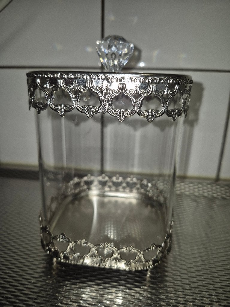 glazen/metalen pot, Ophalen of Verzenden, Zo goed als nieuw