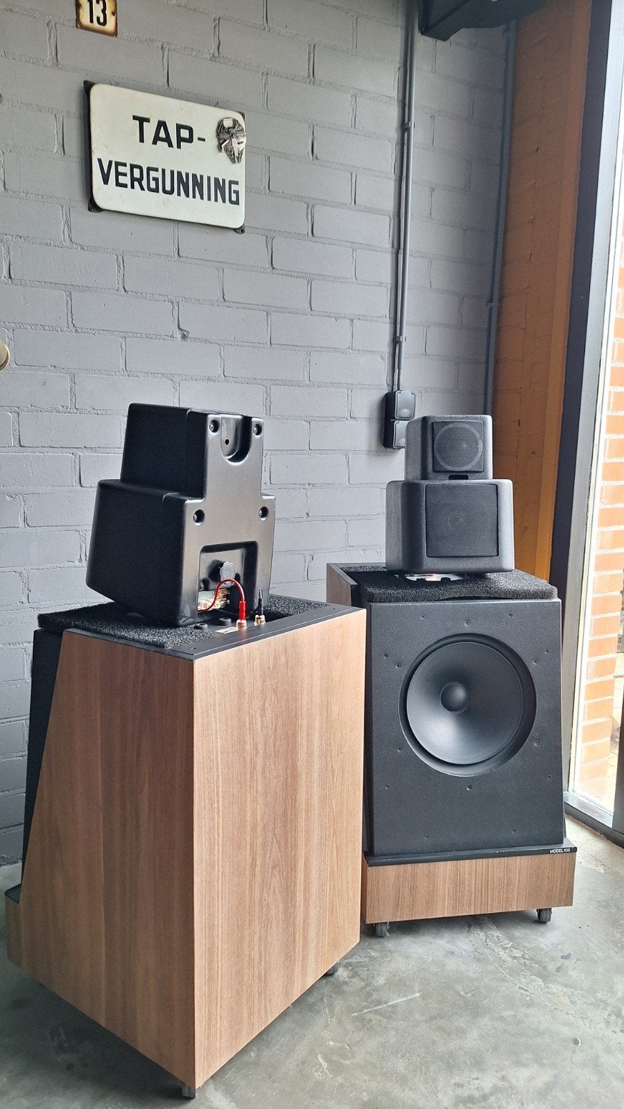 KEF 105, Ophalen of Verzenden, Gebruikt, Vloerstaande luidspreker, KEF