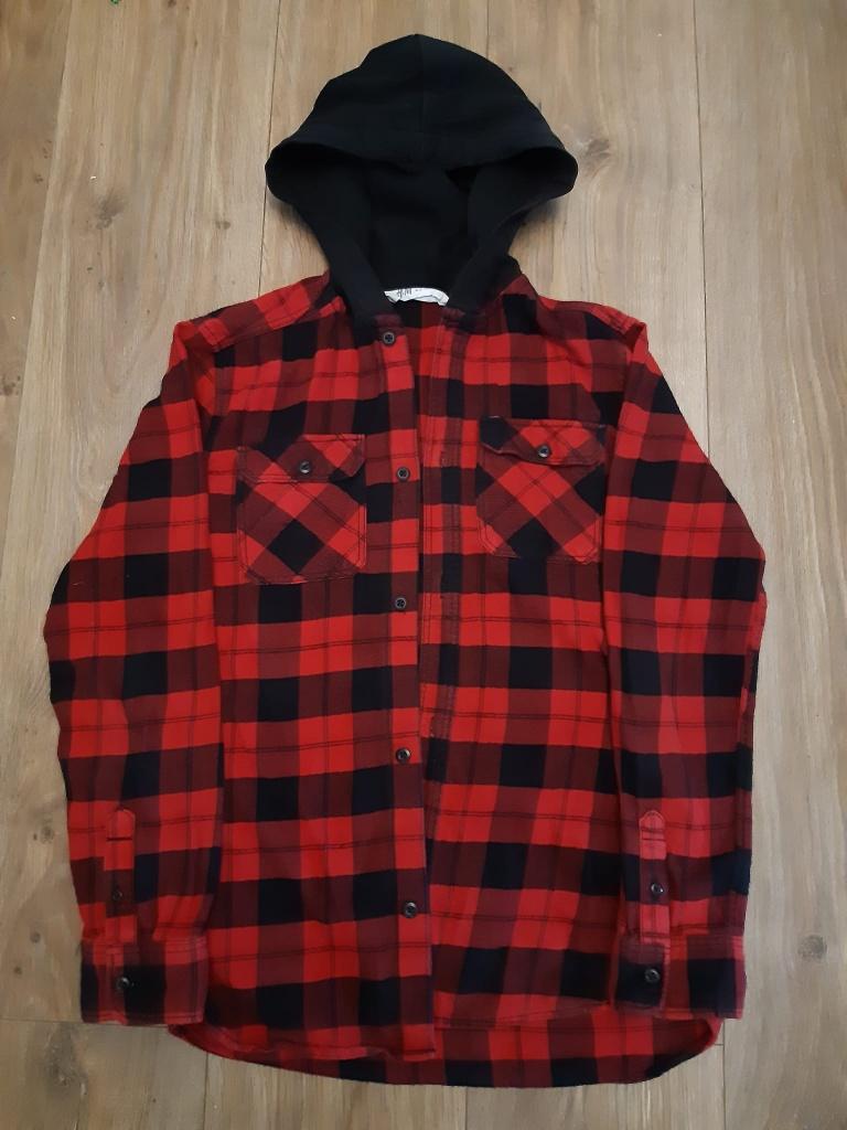 Jongens Overhemd met Capuchon, Maat 152, Gebruikt, H&M, Overhemd of Blouse, Ophalen of Verzenden