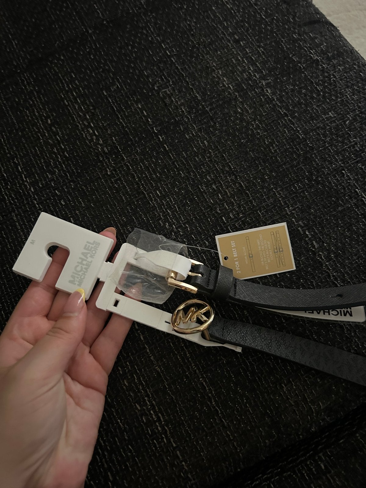 Nieuwe Michael Kors riemen (set van 2), Ophalen, Nieuw, Zwart