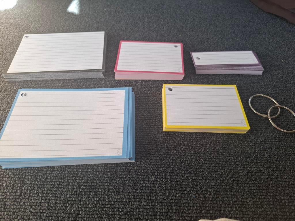 Flashcards + ringen, Diversen, Schoolbenodigdheden, Ophalen