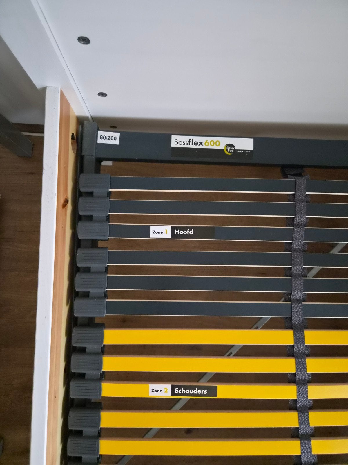2x Lattenbodem 80x200cm Beter Bed Bossflex 600, Ophalen, Verstelbaar, Overige kleuren, Tweepersoons