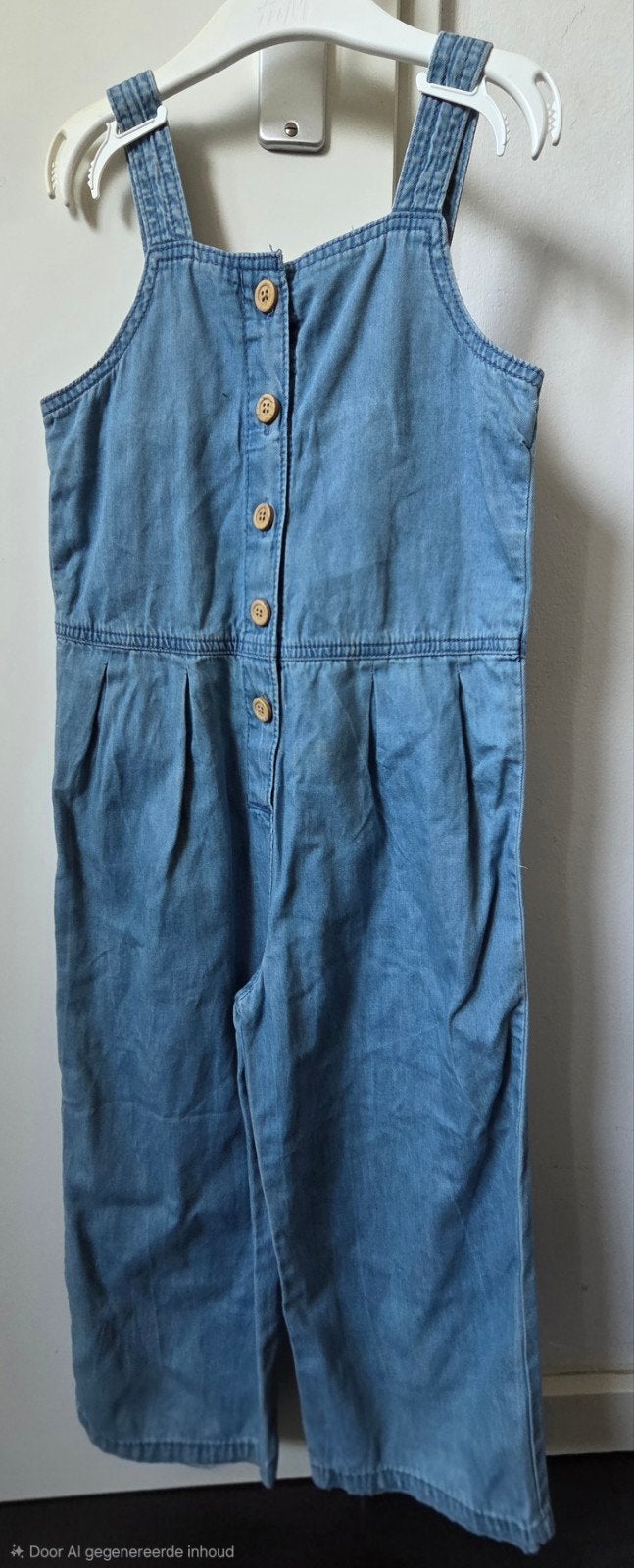 Jumpsuit lichte spijkerstof maat 116 van C&A, Ophalen of Verzenden, Gebruikt, Meisje, Overige typen