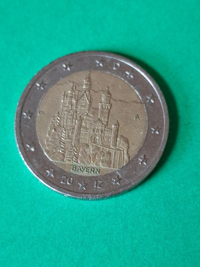 2012 A Duitsland 2 euro Bayern Berlijn, Postzegels en Munten, Verzenden, Duitsland, 2 euro, Losse munt