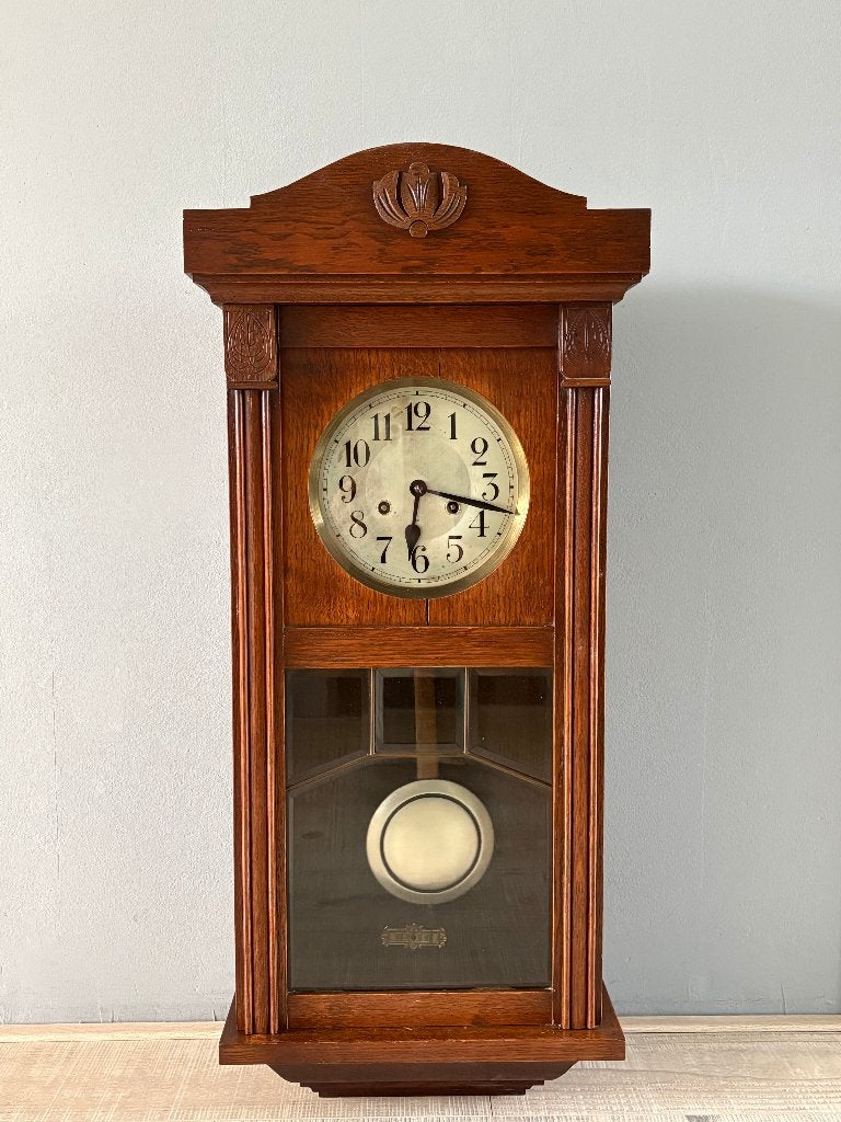 Vintage wandklok / Antieke Divina wandklok met slinger, Antiek en Kunst, Ophalen