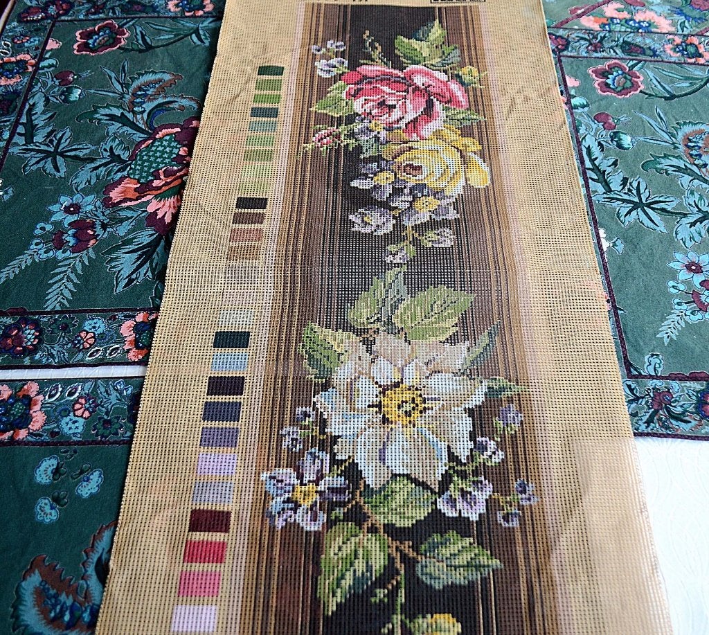 Ropi Handarbeiten gobelin borduurstramien met bloemen, Ophalen of Verzenden, Nieuw, Handborduren, Overige typen