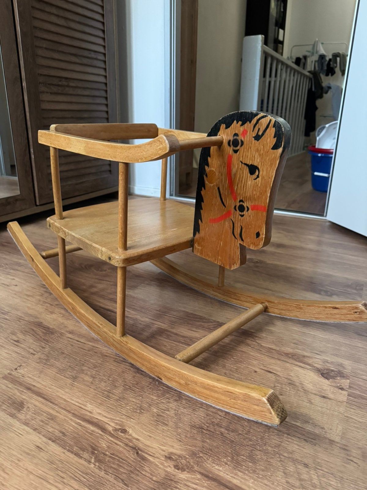 Houten hobbelpaard, Ophalen, Gebruikt