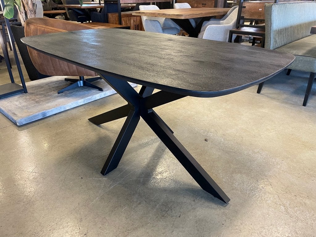 LEEGVERKOOP GOEDKOOPSTE NEDERLAND TAFEL DEENS OVAAL VOORRAAD, Zwart, Nieuw, Ophalen of Verzenden, Modern