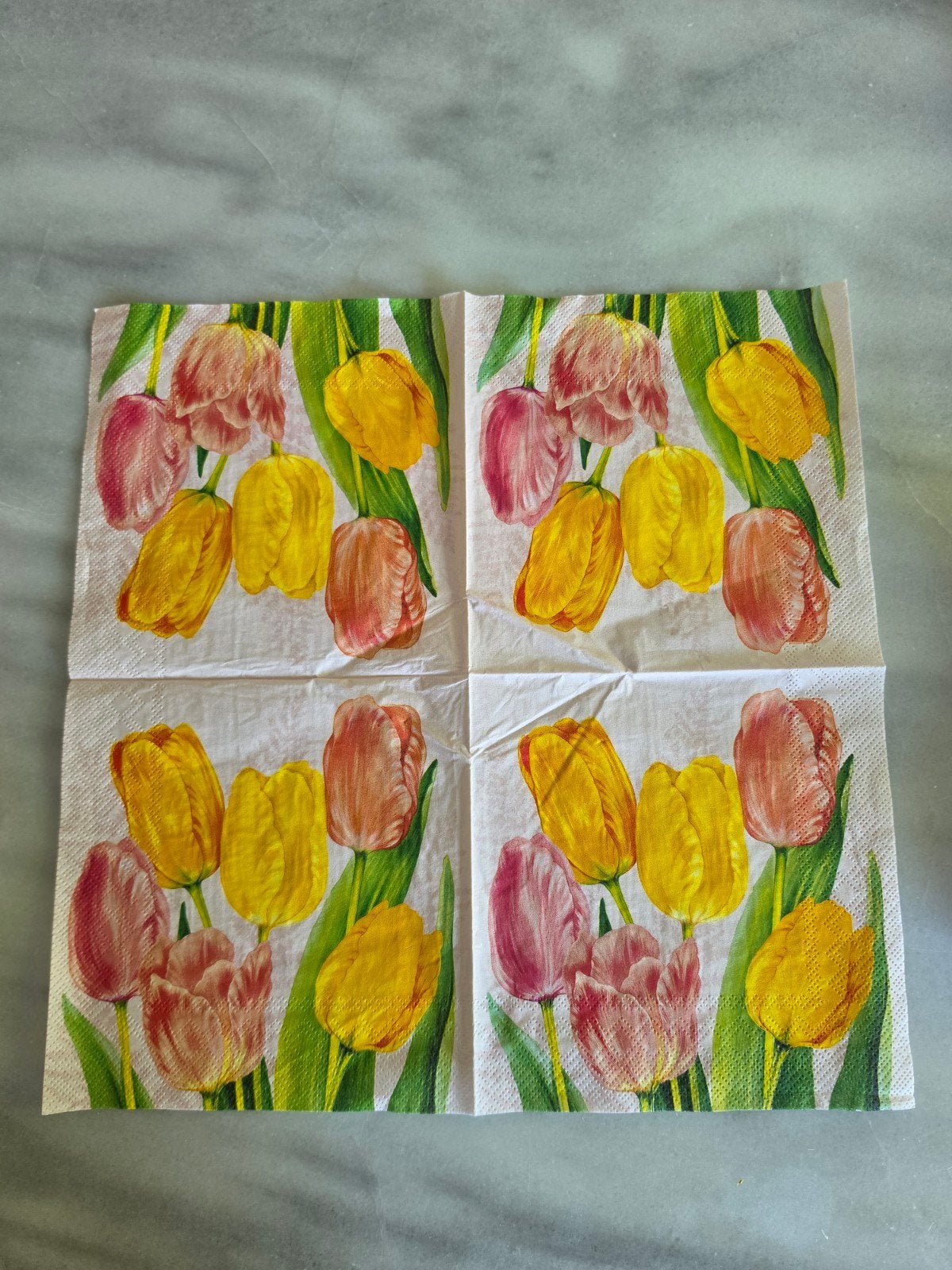 5 Grote Servetten met Tulpen voor Decoupage Knutselen, Ophalen of Verzenden