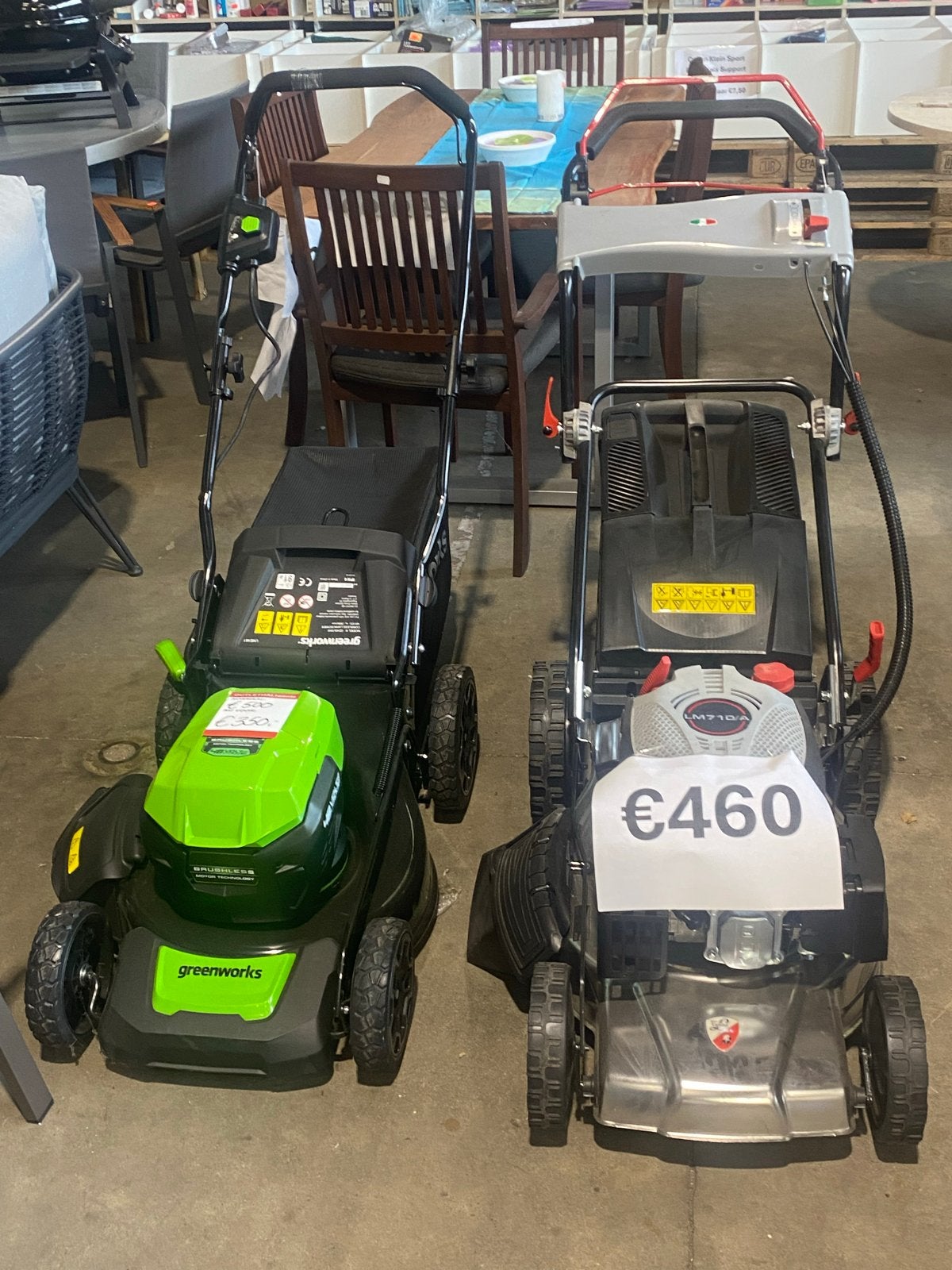 Grasmaaiers: Greenworks Accu en Benzine Maaier, Cirkelmaaier, Gebruikt, -, Ophalen of Verzenden