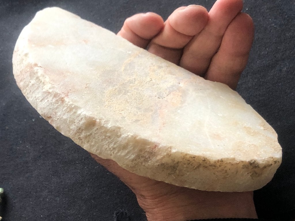 Romeins MARMER ronde schijf Bodemvondst Italië zeldzaam, Ophalen of Verzenden